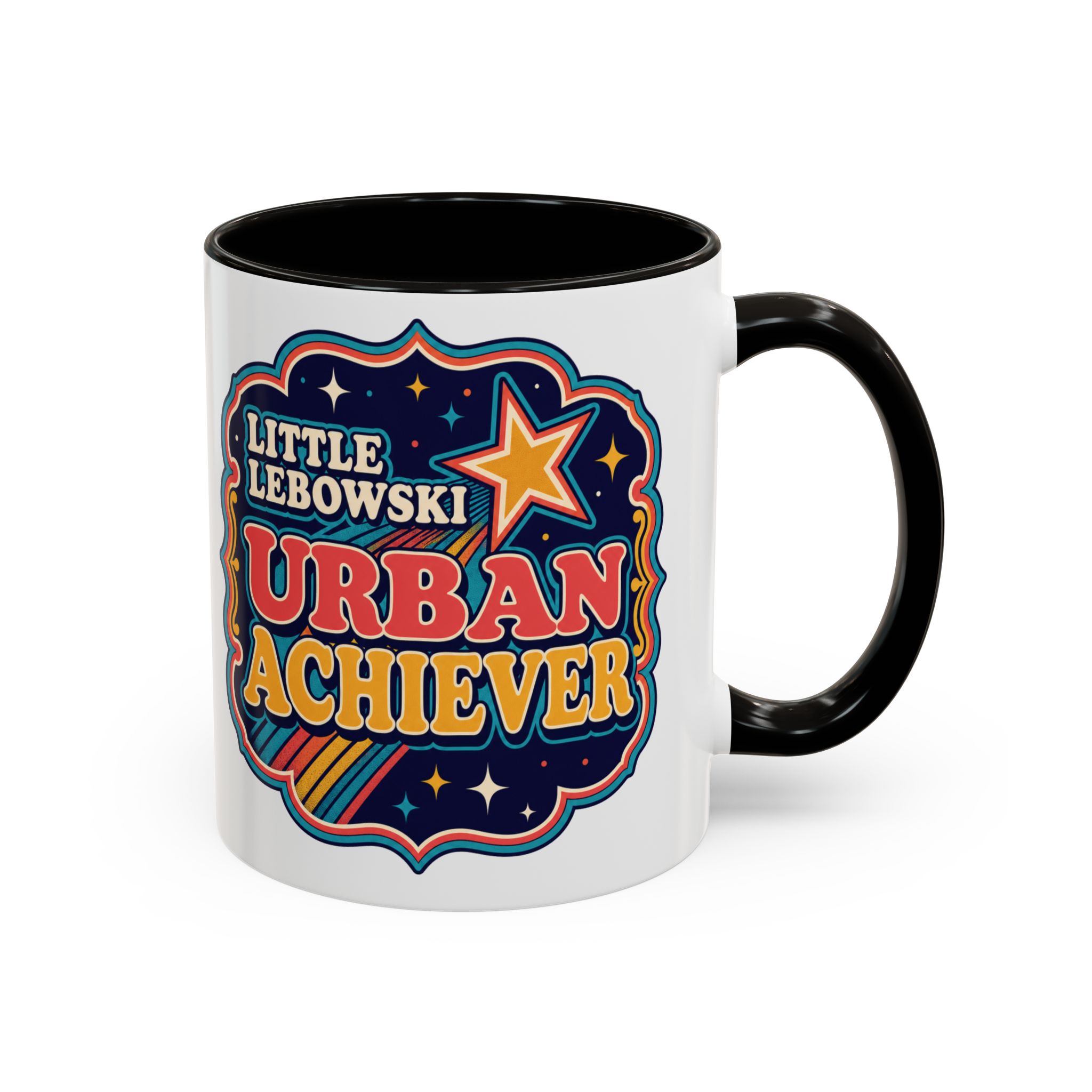 Little Lebowski Urban Achiever – Accent Color Mug – Modest Goals, Strong Coffee - Image 3