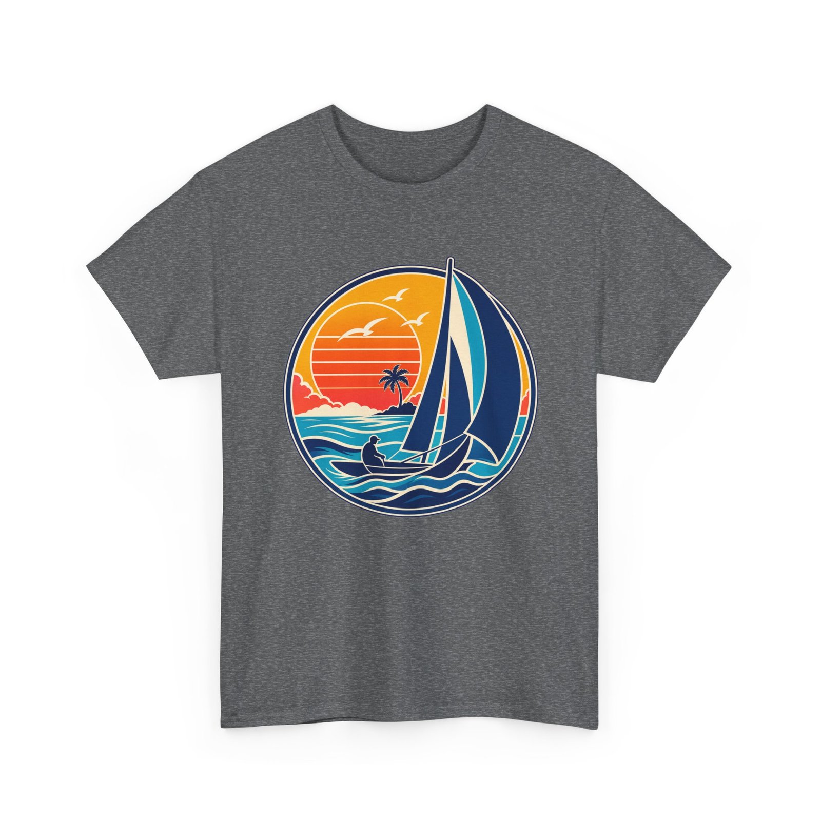 Retro Sail and Sun - Unisex T-Shirt – Vintage Sailboat, Nautical - Coastal - Image 16
