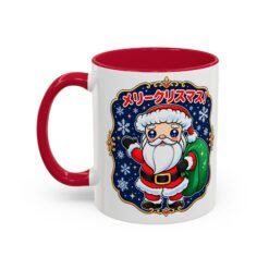 Kawaii Santa - Color Accent Mug – メリークリスマス with Every Sip