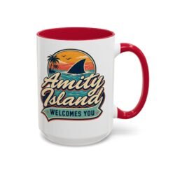 Amity Island Welcomes You – Color Accent Mug – Coffee With a Bite - Image 31