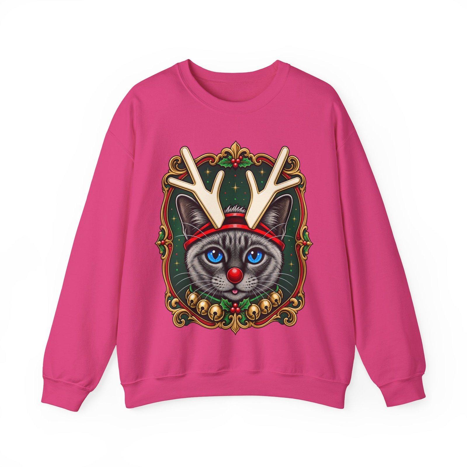 Rudolph Catmas Unisex Sweatshirt – Feline Festive, Reindeer Ready - Image 15