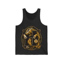 House of Badger – Unisex Jersey Tank Top – Wizarding School Pride - Image 11