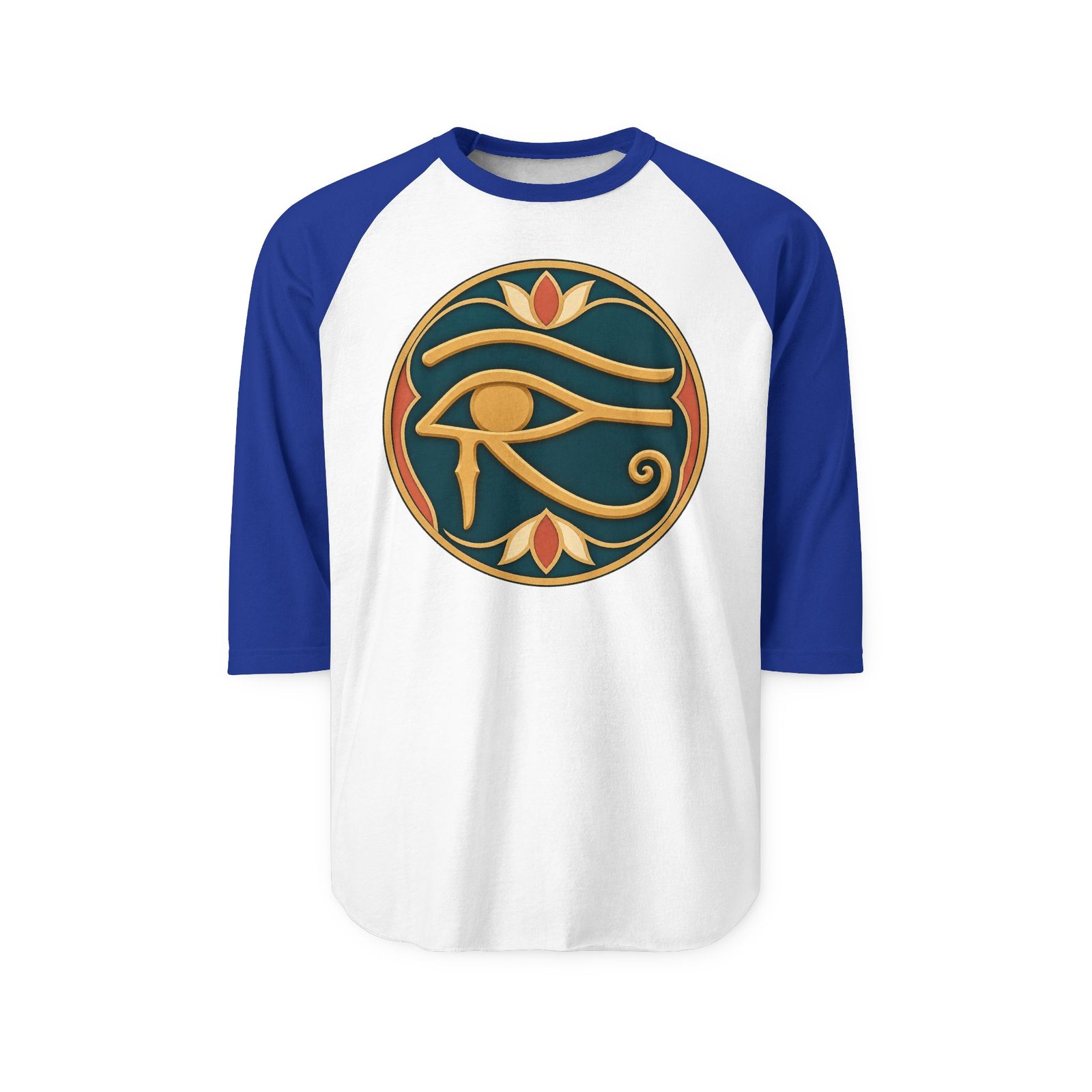 Eye of Horus - Unisex Raglan T-Shirt – Ancient Symbol, Sporty Style - Image 9