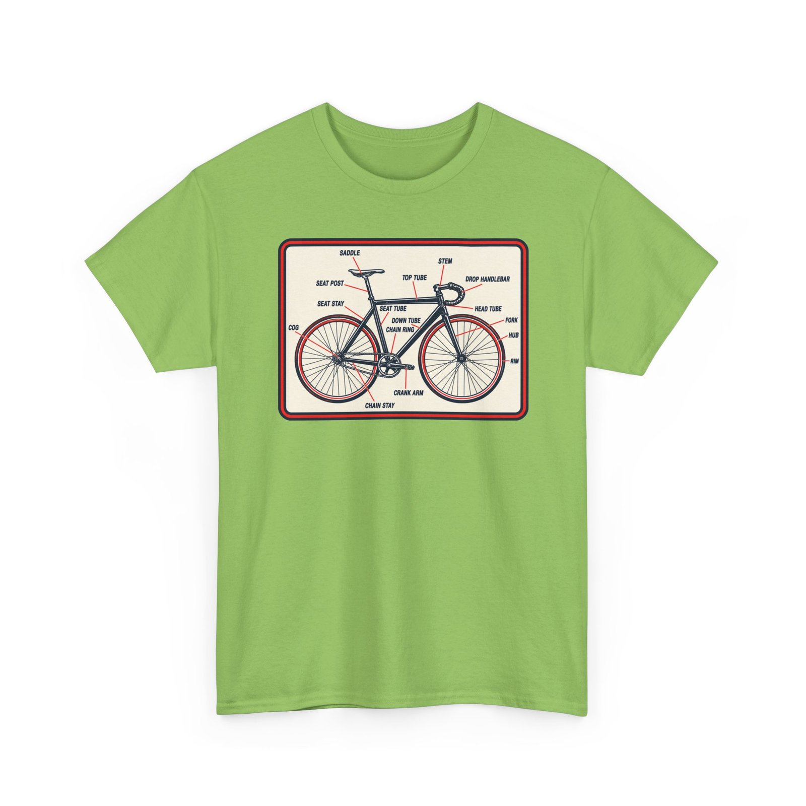Know Your Bike – Unisex T-Shirt – Two-Wheeled Anatomy Lesson - Image 15