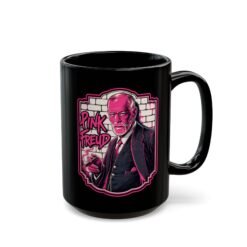 Pink Freud – Black Mug – Coffee, Rock and Psychoanalysis - Image 7