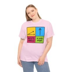 Acute Angle / A Cute Angel – Unisex T-Shirt – Geometry Has Never Been This Adorable - Image 3