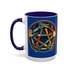 Rock Paper Scissors Lizard LLAP – Color Accent 11oz or 15oz Mug – Sip Long and Prosper - Image 28