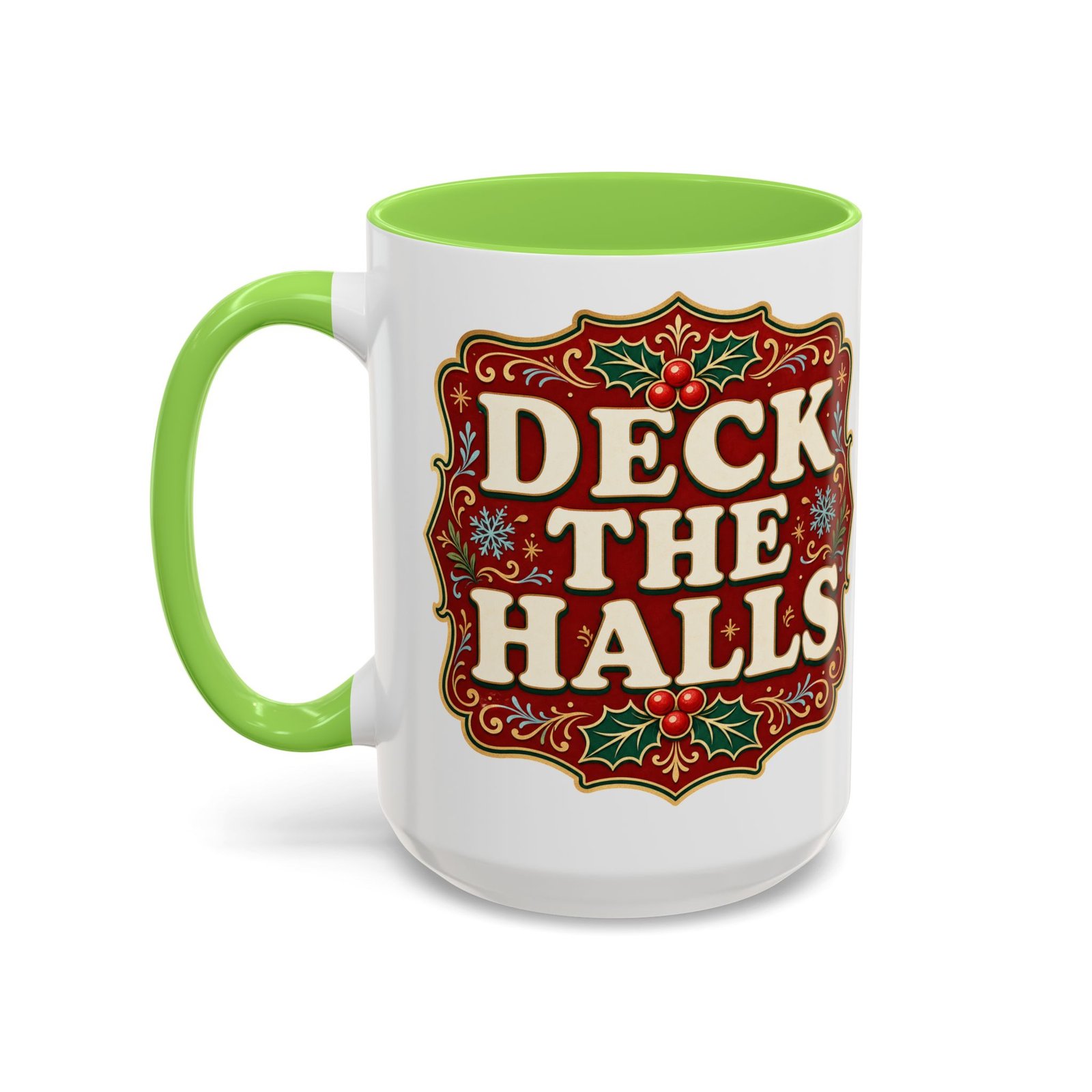 Deck the Halls – Color Accent Mug – Sip Into the Season - Image 18