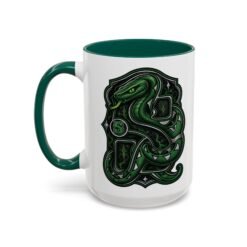 House of Snake – Accent Color Mug – Wizarding School Ambition in Every Sip - Image 14