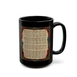 All Work and No Play – 11oz or 15oz Black Mug – A Sip of Madness - Image 7