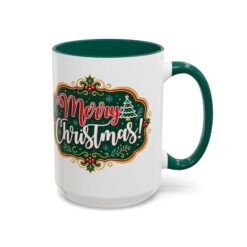 Merry Christmas - Color Accent Mug – Sip the Season in Style - Image 11