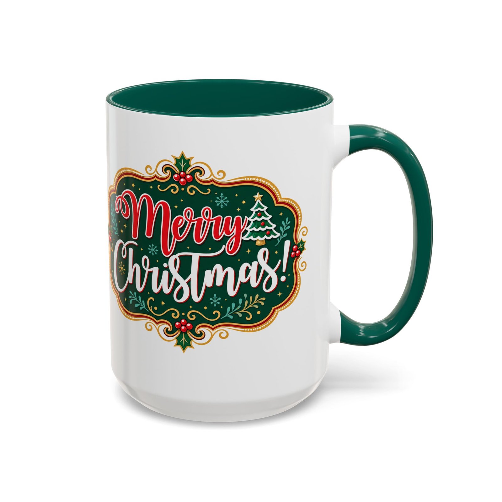 Merry Christmas - Color Accent Mug – Sip the Season in Style - Image 11