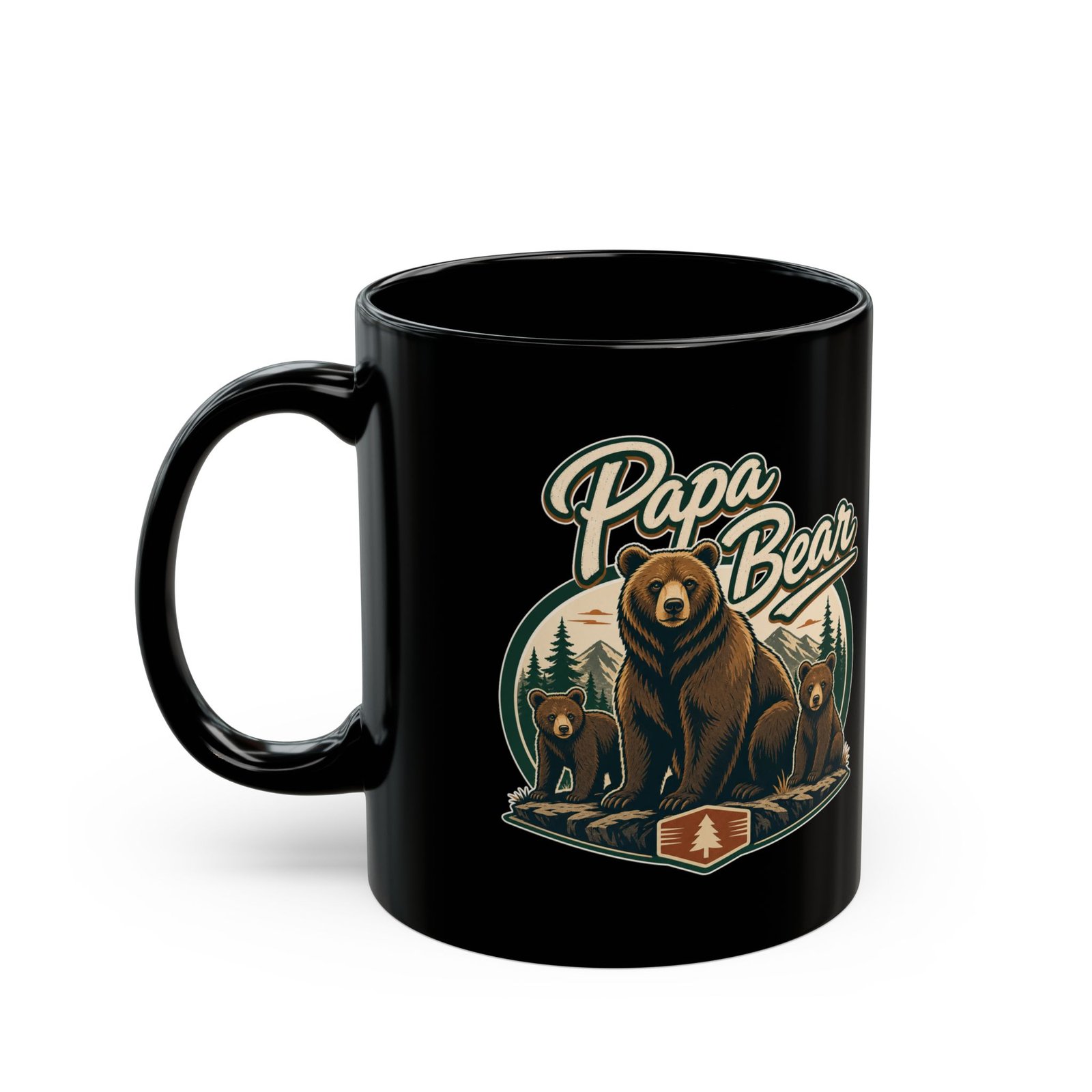 Papa Bear – Black Mug – Strong Coffee for the Head of the Den - Image 2