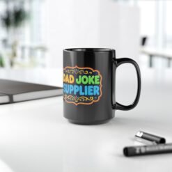 Dad Joke Supplier – Black Mug – Caffeine and Comedy Included - Image 10