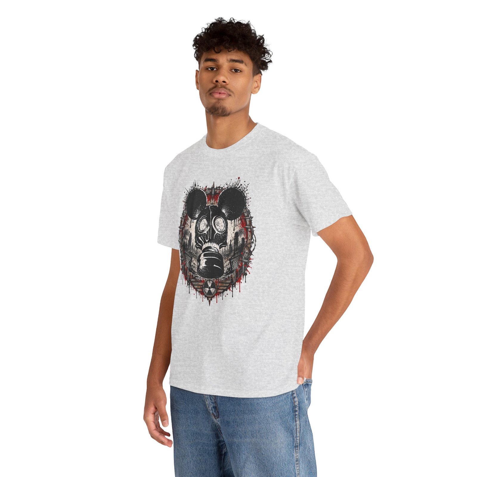 Gas Mask Mouse - Unisex T-Shirt – Cute, Creepy and Ready for Anything - Image 8