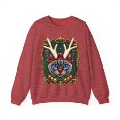 Rudolph Catmas Unisex Sweatshirt – Feline Festive, Reindeer Ready - Image 19