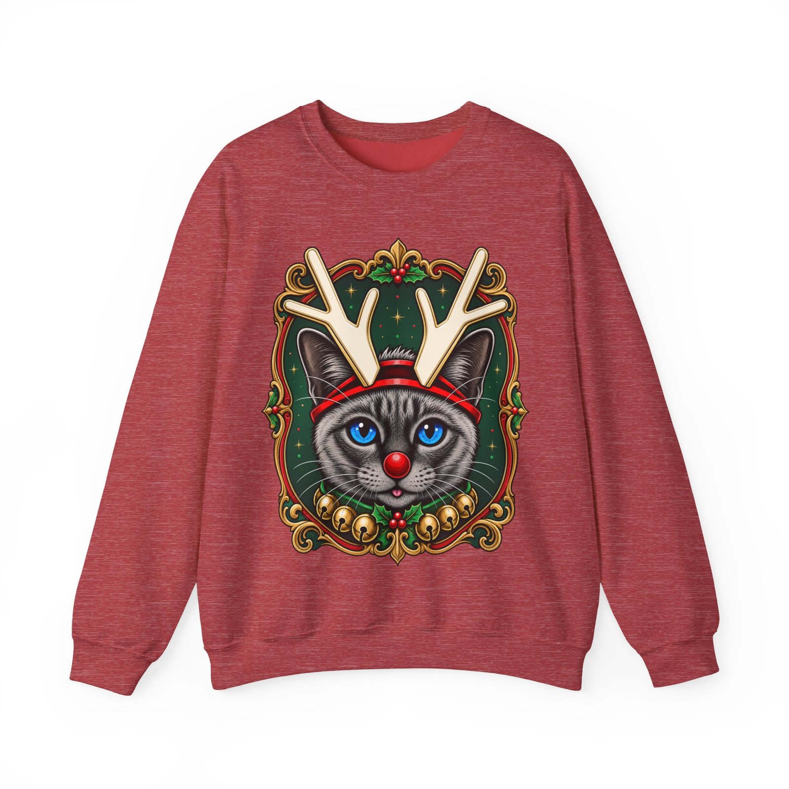 Rudolph Catmas Unisex Sweatshirt – Feline Festive, Reindeer Ready - Image 19