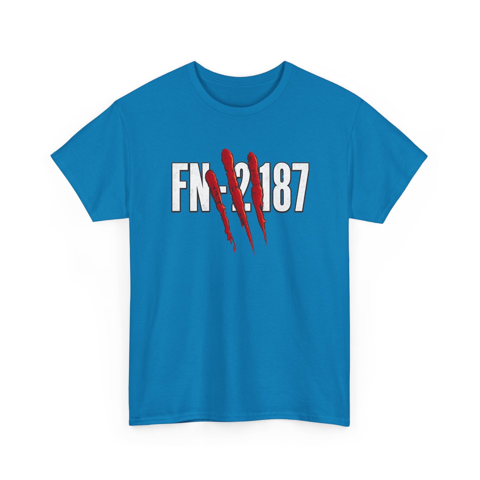 FN-2187 Red Handprint - Unisex T-Shirt – Battle-Worn Sci-Fi Number - Image 24