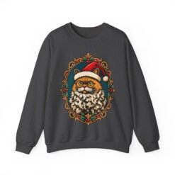 Santa Claws – Unisex Sweatshirt – Meowy and Bright - Image 13