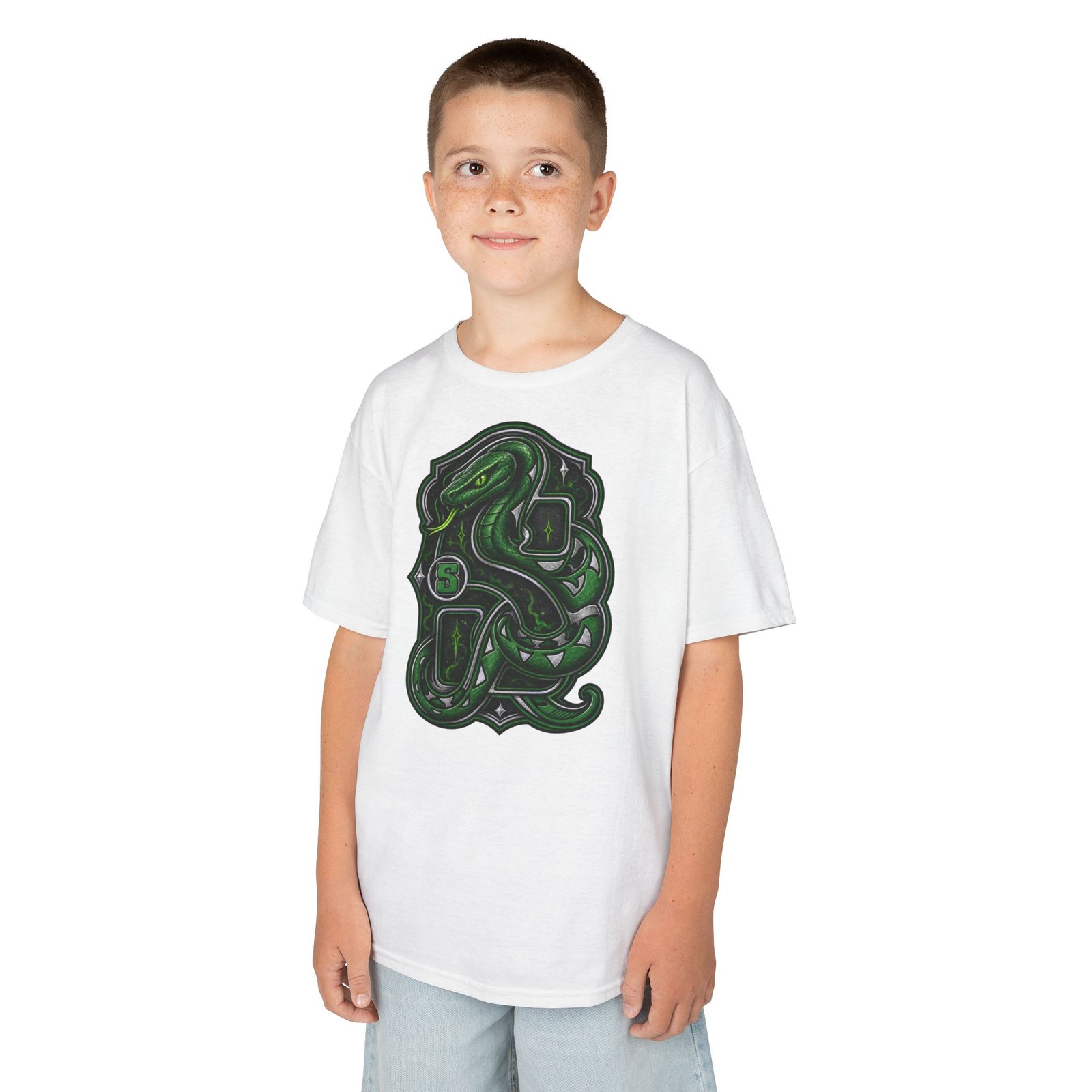 House of Snake – Kids T-Shirt – Young Wizards with Clever Plans - Image 5