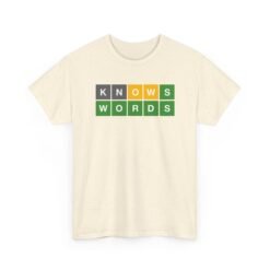 KNOWS WORDS - Unisex T-Shirt – Funny Word Puzzle, Vocabulary and Word Nerd - Image 18