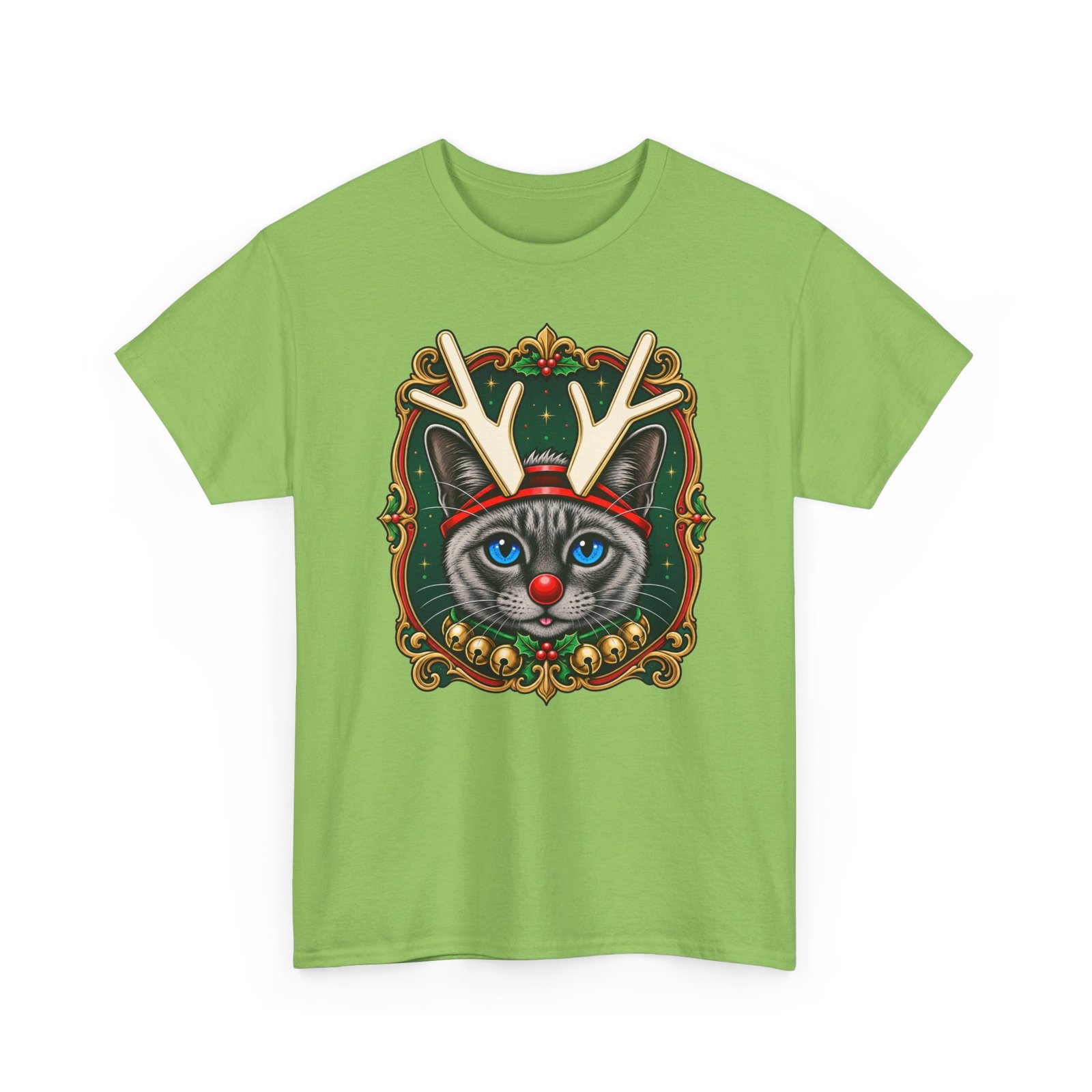 Rudolph the Reindeer Cat Unisex T-Shirt – Purr-fectly Festive Feline Fun - Image 12