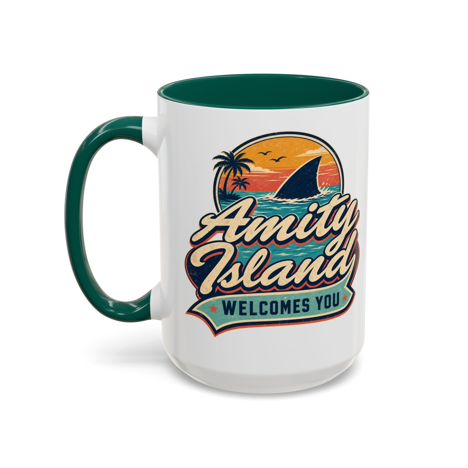 Amity Island Welcomes You – Color Accent Mug – Coffee With a Bite - Image 30