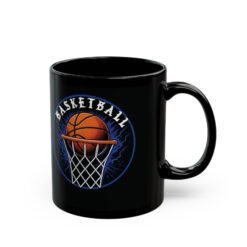 Alternative view of Basketball – Black 11oz or 15oz Mug – Fuel for the Court