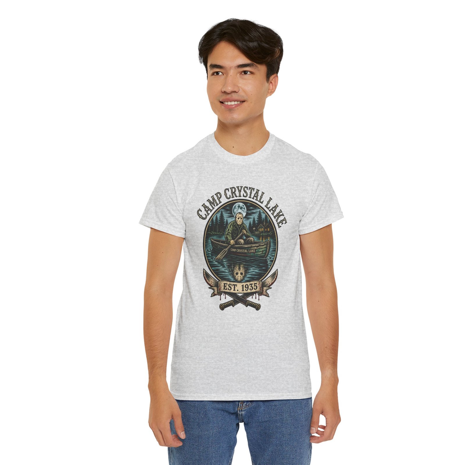 Camp Crystal Lake - Unisex T-Shirt – Friday the 13th Jason Voorhees Horror - Image 8