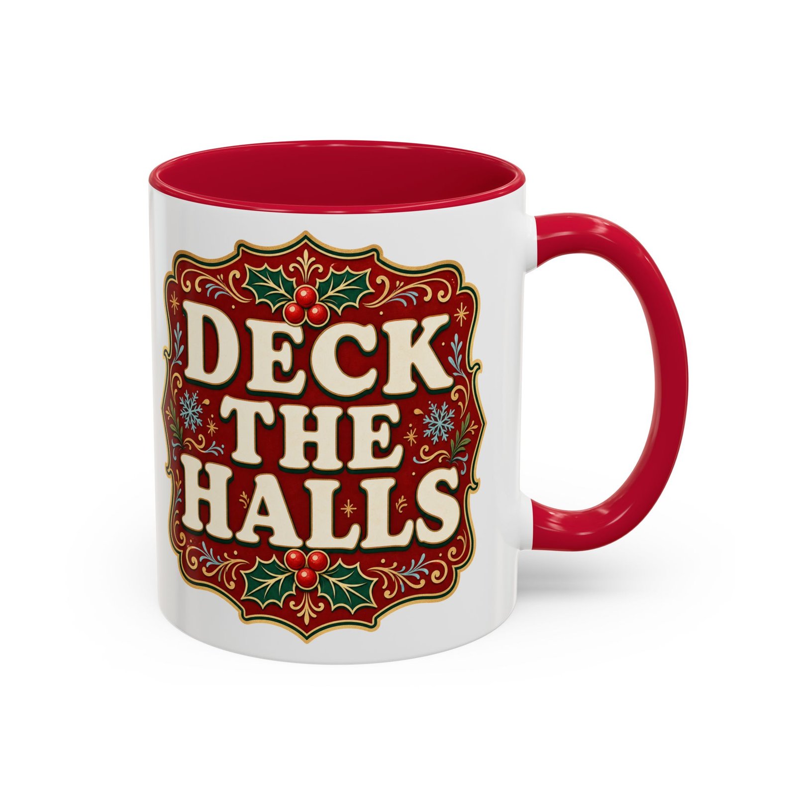 Deck the Halls – Color Accent Mug – Sip Into the Season - Image 11