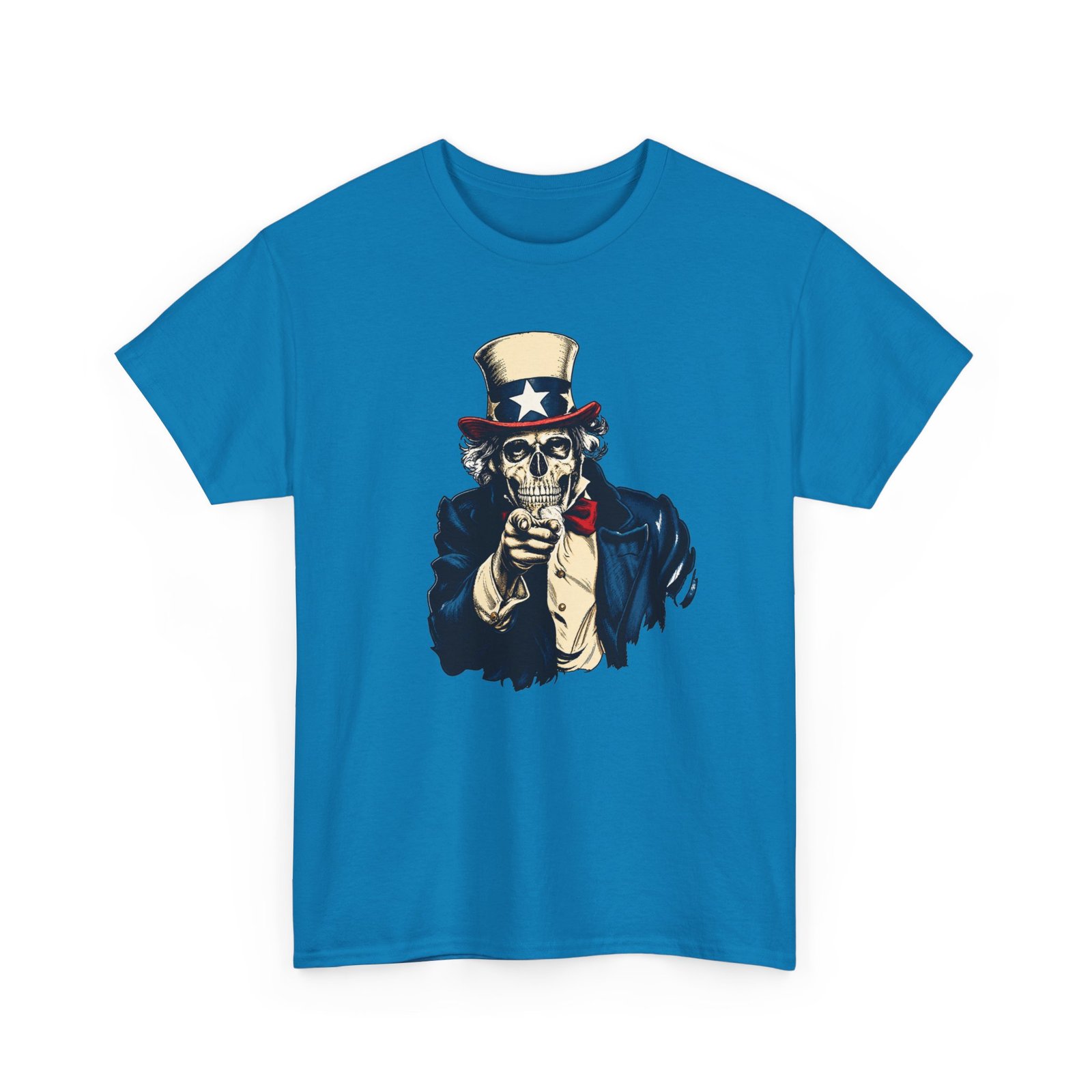 Zombie Uncle Sam - Unisex T-Shirt – He Wants Your Brains, Horror and Americana - Image 16