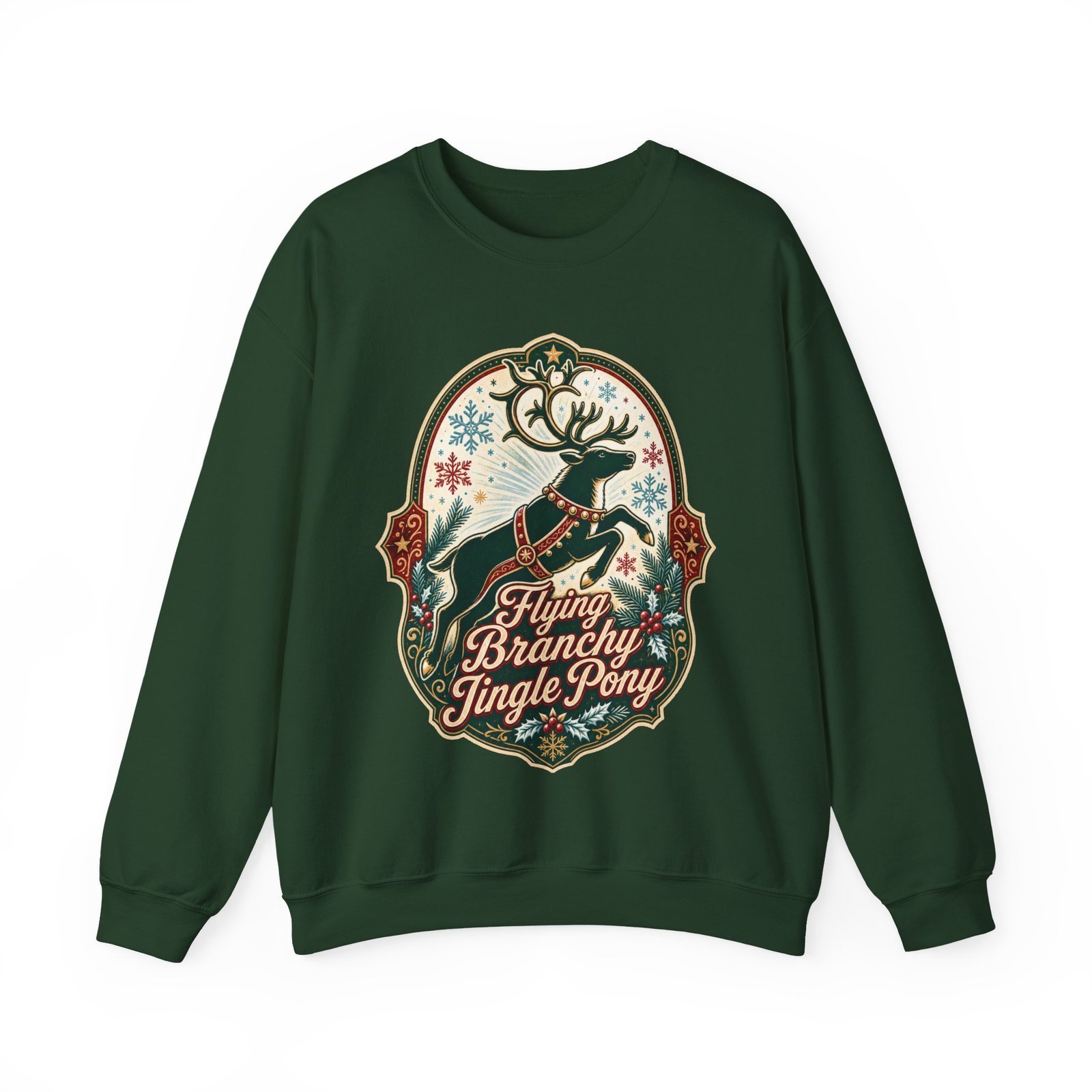 Flying Branchy Jingle Pony - Unisex Sweatshirt – Absurdly Festive - Image 17