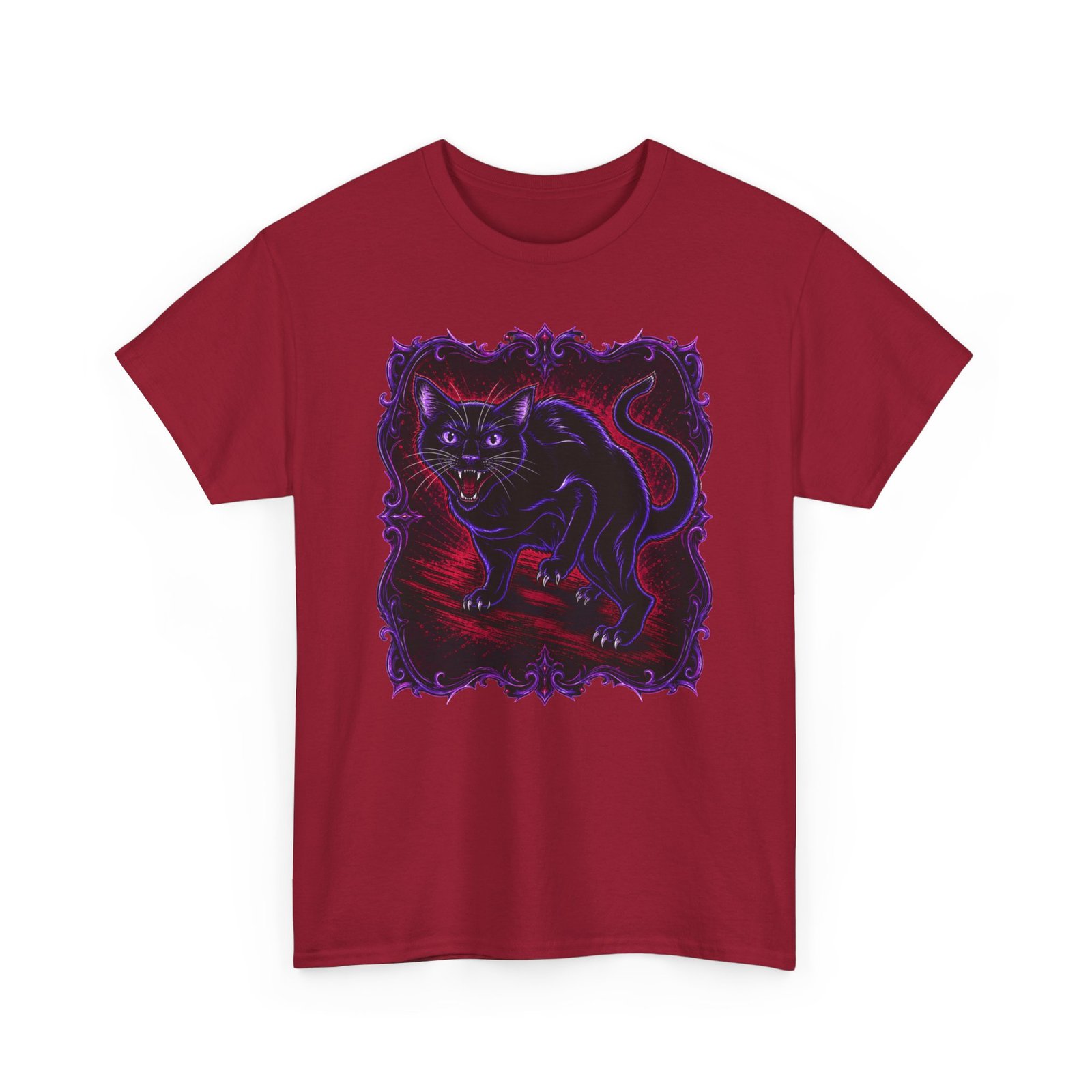 Hissing Black Cat – Unisex T-Shirt – Fierce, Feline and Full of Attitude - Image 28