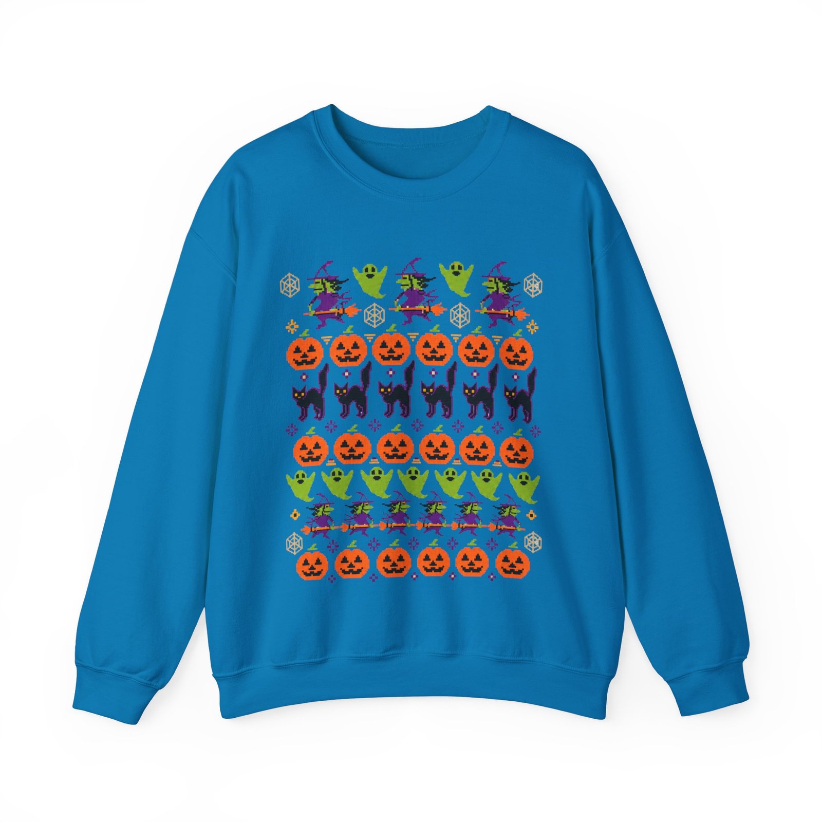 Halloween Ugly Sweater - Unisex Sweatshirt – Spooky Season Full Pattern - Image 18