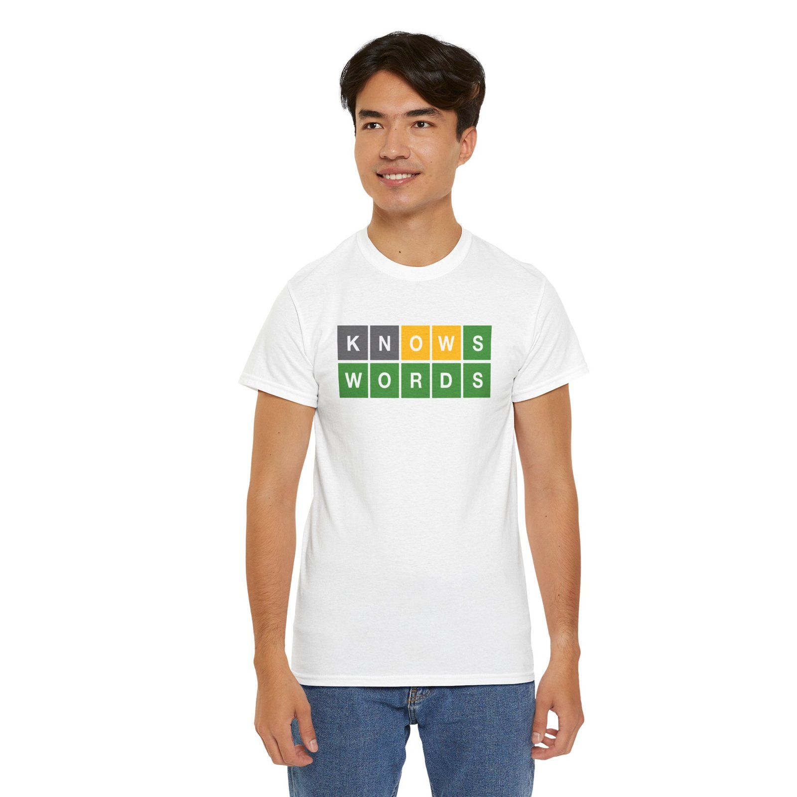 KNOWS WORDS - Unisex T-Shirt – Funny Word Puzzle, Vocabulary and Word Nerd - Image 6