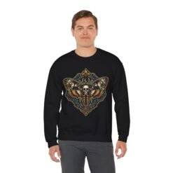 Death's-Head Moth - Unisex Sweatshirt – Dark Elegance - Image 6