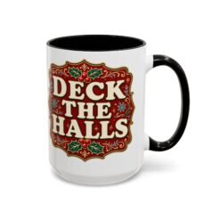 Deck the Halls – Color Accent Mug – Sip Into the Season - Image 13
