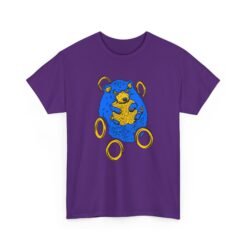 Blue Hedgehog and Golden Rings Unisex T-Shirt – Retro Gaming and Arcade - Image 24
