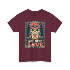 Owl You Need Is Love – Unisex T-Shirt – A Hoot of a Love Story - Image 8