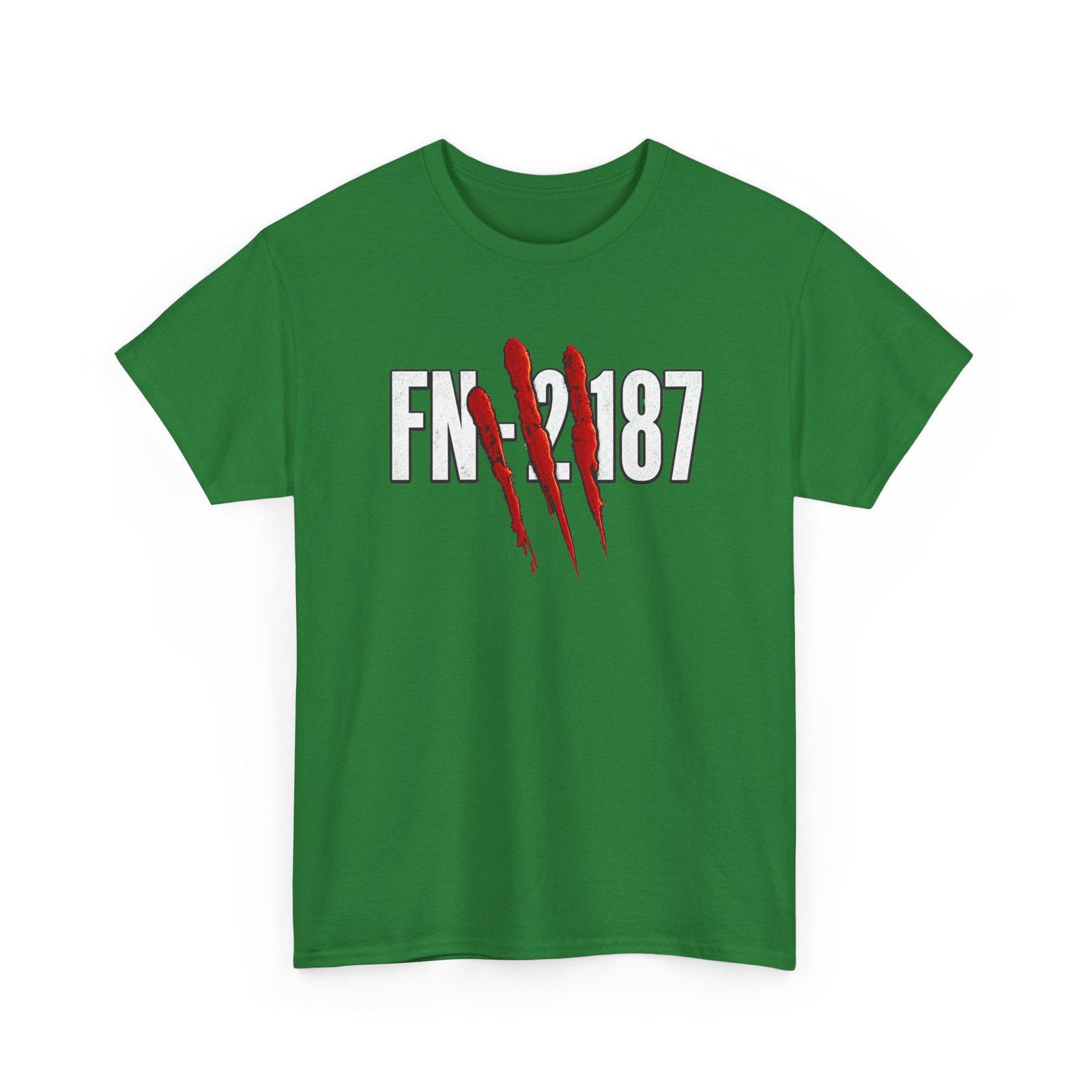 FN-2187 Red Handprint - Unisex T-Shirt – Battle-Worn Sci-Fi Number - Image 21