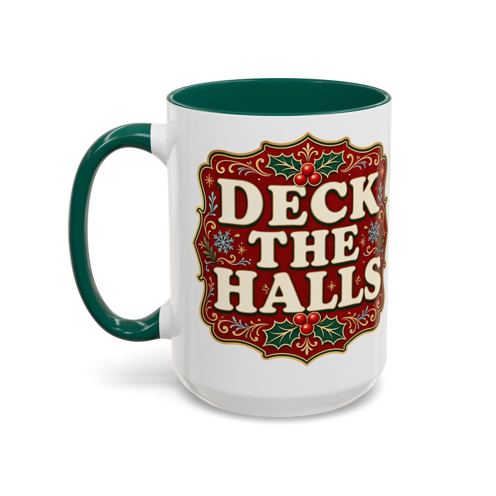 Deck the Halls – Color Accent Mug – Sip Into the Season - Image 16