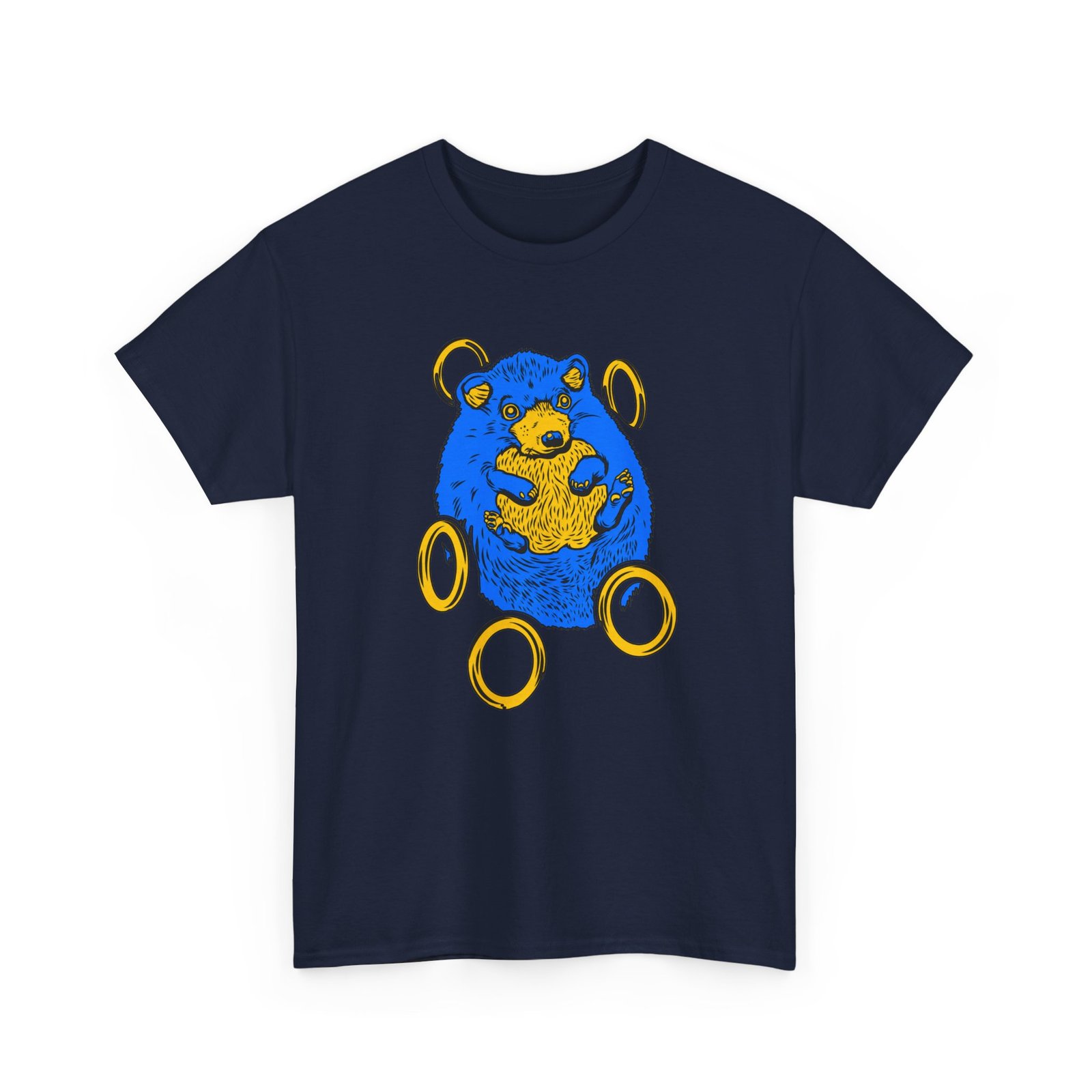 Blue Hedgehog and Golden Rings Unisex T-Shirt – Retro Gaming and Arcade - Image 23