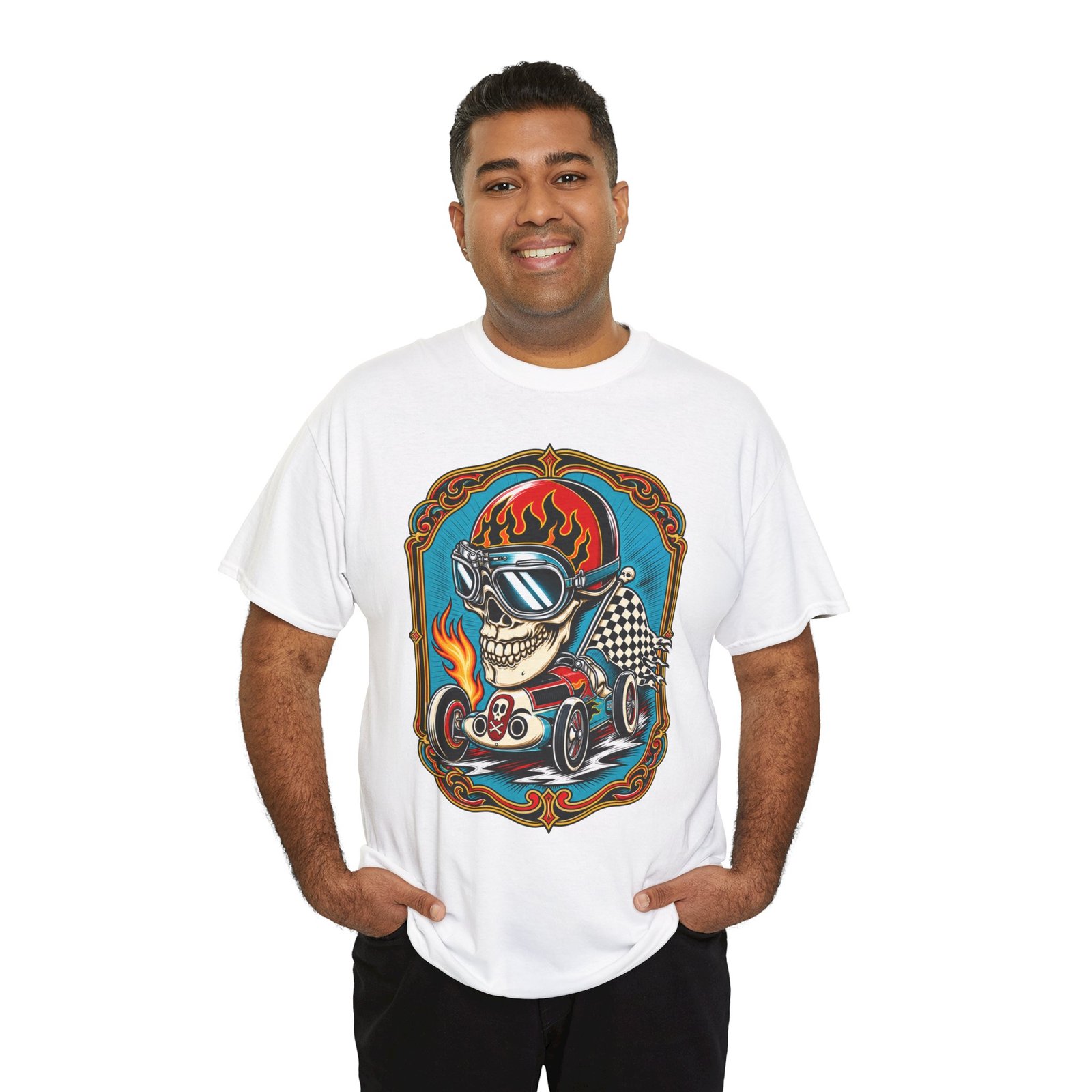 Death Race Skull – Unisex T-Shirt – Full Throttle to the Finish - Image 3