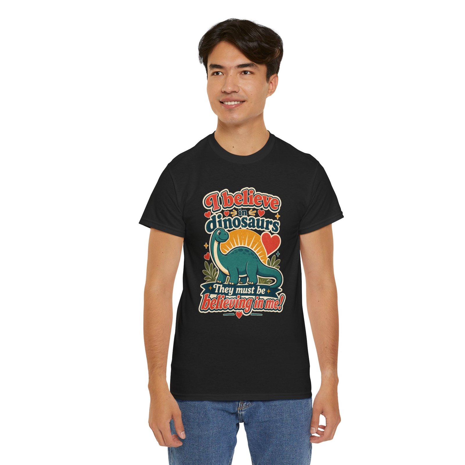 I Believe in Dinosaurs - Unisex T-Shirt – Prehistoric Positivity, Present Day Vibes - Image 13