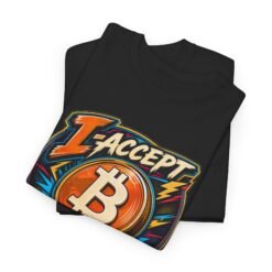 Alternative view of I Accept Bitcoin - Unisex T-Shirt – Wear Your Wallet