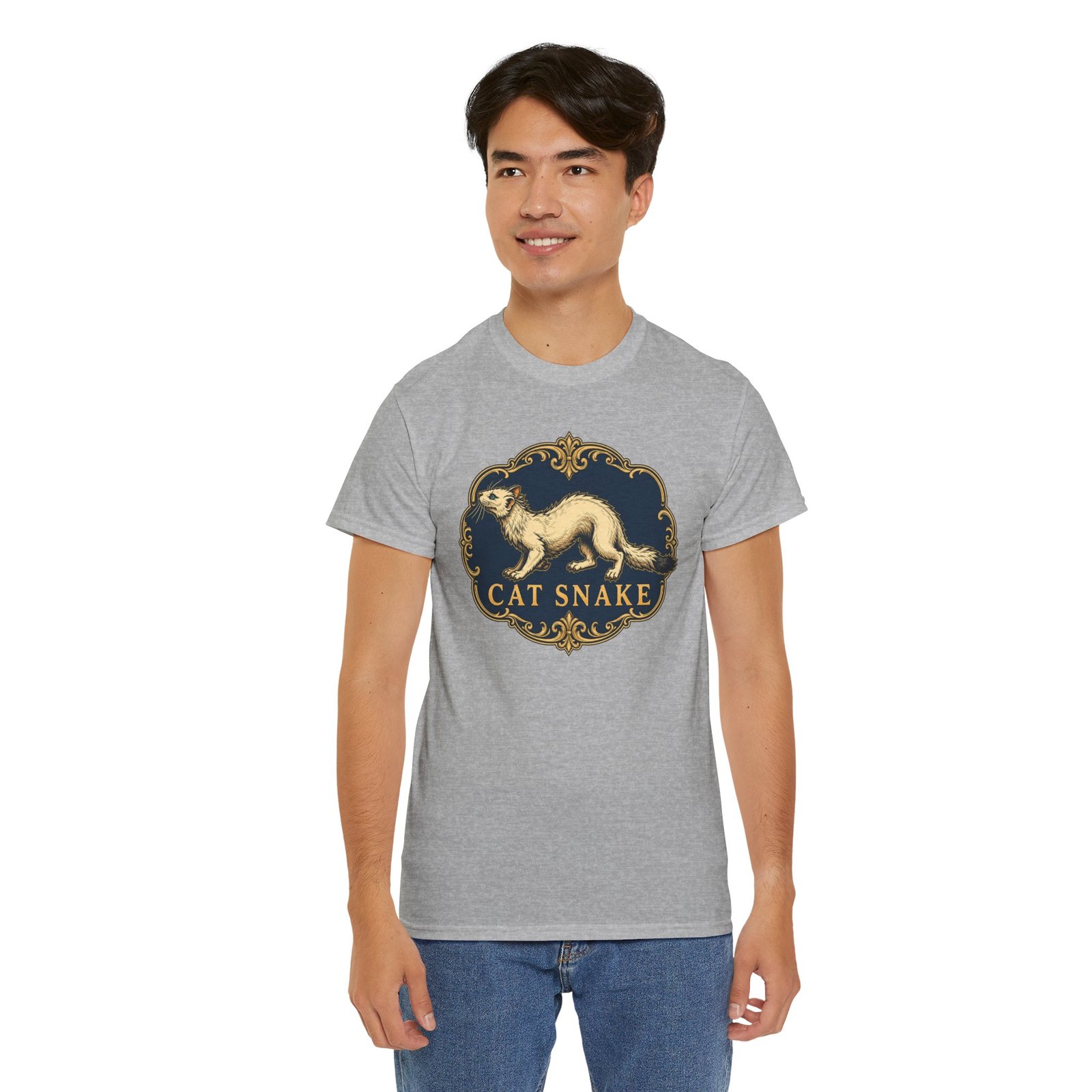 Cat Snake – Unisex T-Shirt – Long, Silly, and Full of Mischief - Image 12