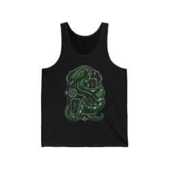 Alternative view of House of Snake – Unisex Jersey Tank Top – Cool Wizarding School Strategy