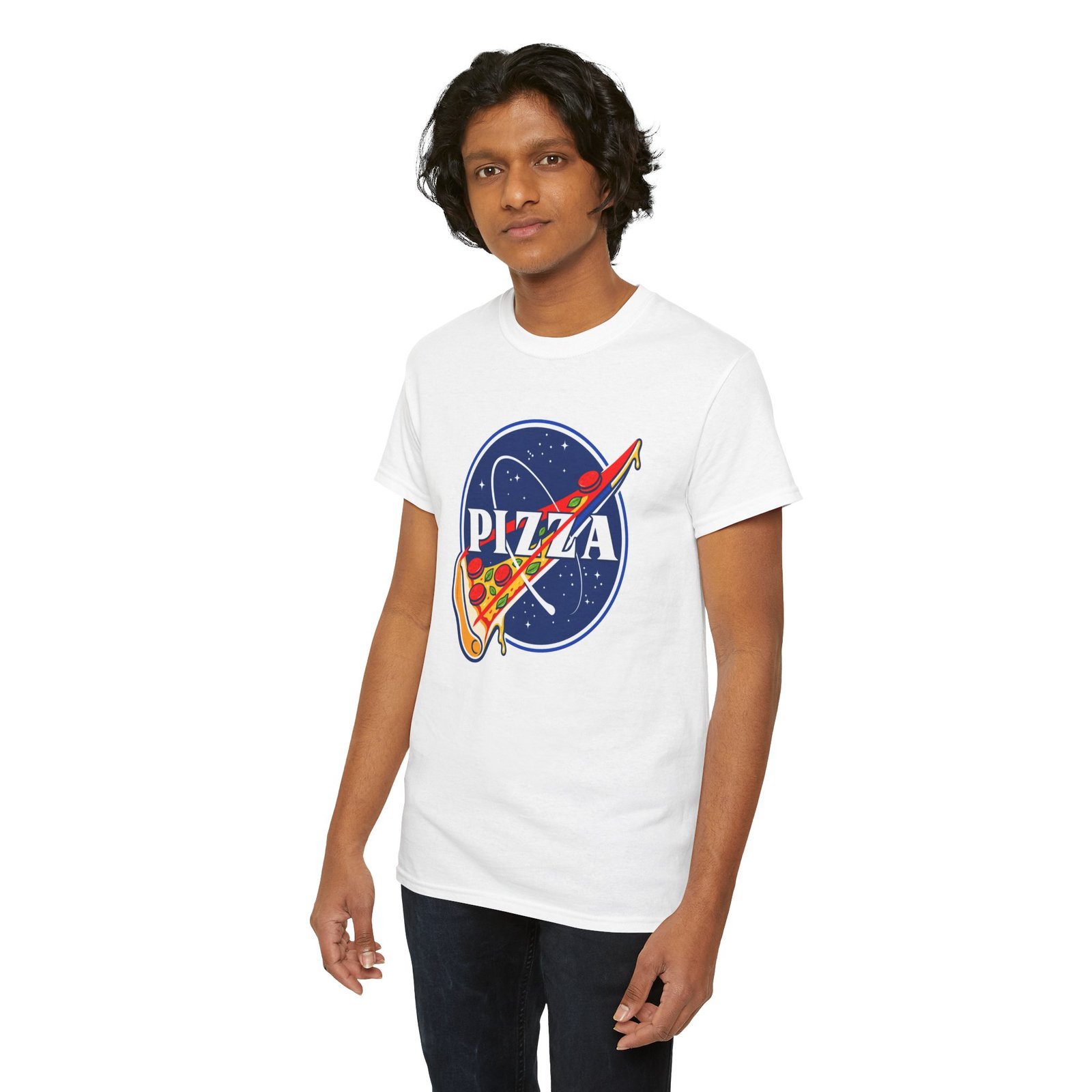 Pizza Space Program - Unisex T-Shirt – Funny Pizza, Space and Astronomy - Image 4