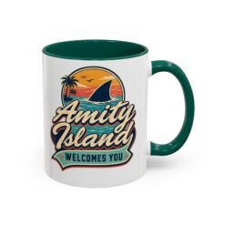 Amity Island Welcomes You – Color Accent Mug – Coffee With a Bite - Image 23