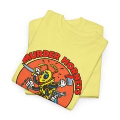 Murder Hornets - Unisex T-Shirt – Funny Retro Hornet Mascot and Dark Humor - Image 3